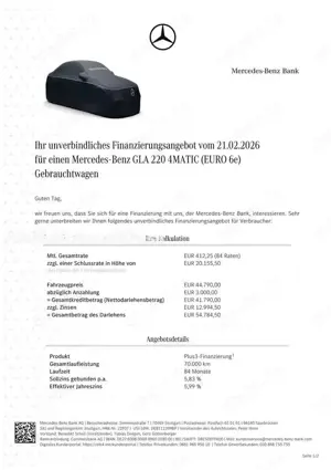 Mercedes-Benz GLA 220 GLA 220 4Matic Progressive+AHK+Mutlibeam+Totwinkel+Kamera+ Bild 3