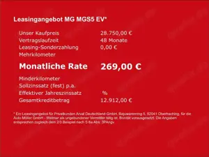 MG MGS5 EV Comfort Standard Range 49kWh Kamera ACC Klima Bild 4