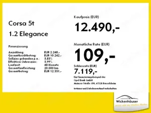 Opel Corsa 5t 1.2 Elegance SHZ+Kamera+Totwinkel Bild 4