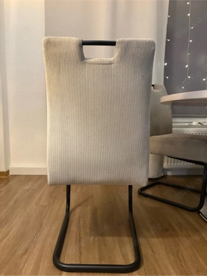 4 Cord Polster Stühle in Taupe Kaschmir Farbe Bild 3