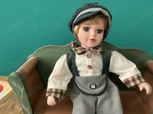 Porzellan Puppe Bub  ca 35 cm