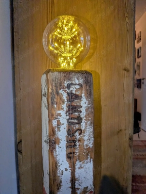 Holzlampe Standleuchte Stehlampe Unikat 