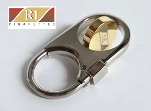 Schlüsselanhänger R1 Zig.Metall glänzend silber messing vintage 80er