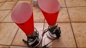2x Lampen, rot 