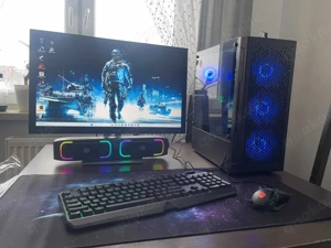Gaming-PC Set LED 24" i5 6-Kern 16 GB DDR4 GTX 1660 SSD HDD Bild 4