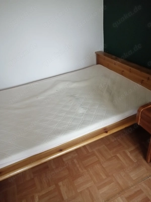 Doppelbett Massivholz Kiefer 140x 200 cm mit Lattenrost Matratze