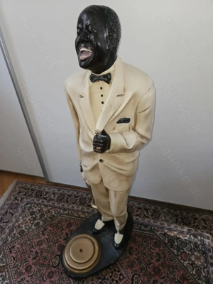Rarität! Riesige Louis Armstrong Figur Jazz Trompeter 108 cm Pop Art Skulptur Deko!  Bild 2