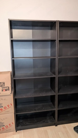 2 große Standregale schwarz   perfekt fürs Büro Keller Wohnzimmer Bild 2
