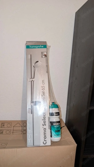 Original hansgrohe Duschstange + Handbrause (Duschset) NEU!