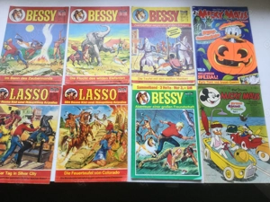 Lasso, Bessy und Micky Maus Vintage Comic Set
