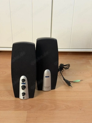 2x Lautsprecher Boxen   Mit Stromkabel & Klinkenanschluss   Top Zustand