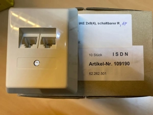 10 x Telefondose Western RJ45, ISDN IAE 2 x 8(4), AP, RS, neu