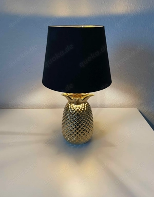 Tischlampe, Nachttischlampe, Höhe ca. 40cm, Schirm schwarz