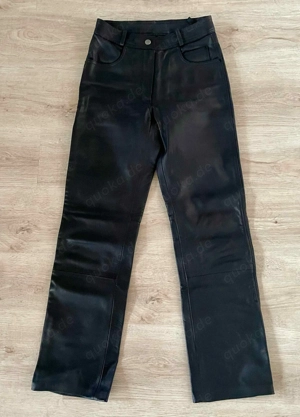 Damen, Lederjeans, Gr. XS, schwarz, figurbetonend