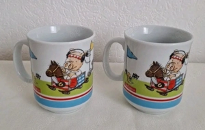 Steinbeck Kinder Tasse Schwein Biber Autorennen  Becher 9,5cm hoc