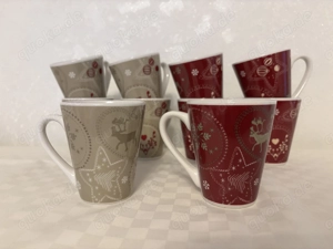 10 Tassen mit Dekor (Winter   Weihnachten) Bild 2