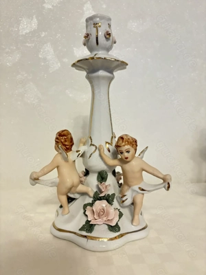 2 Vintage Porzellan Kerzenständer (Engel & Rosen) Bild 2