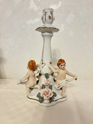 2 Vintage Porzellan Kerzenständer (Engel & Rosen) Bild 3
