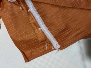 4 edle Gardinen in Orange , Aperol, ca. 150 x 224 cm