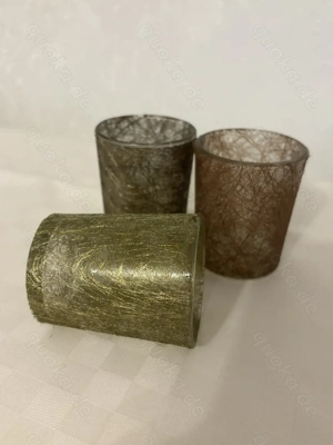 3 dekorative Windlichter   Teelichthalter Bild 2