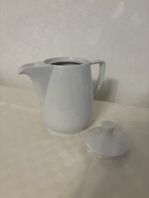 Melitta Pour Over Porzellankanne   Kaffeekanne   Teekanne, weiß mit Deckel
