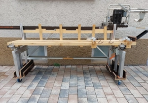 Logosol: gebrauchtes Sägewerk M8 mit Elektrosäge E4000 und umfangreichem Zubehör 