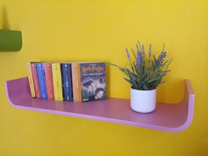 Wandregalbretter, bunt, gebogen, Hoch-Runter