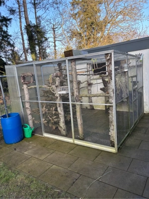 Große Alu-Voliere (3m x 2,7m) inkl. Transport-Hilfe