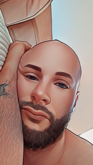 Gelangweilter Glatzenträger sucht Spaß und Ablenkung 