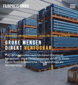Brunnenrohre von der Fairpreis GmbH große Mengen verfügbar Schnell, Lieferung zu fairen Preisen 