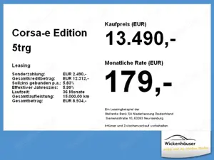 Opel Corsa-e Edition 5trg SHZ+KlimaA+PDC+W-Pumpe+AUT Bild 4