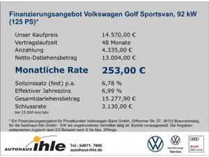 Volkswagen Golf Sportsvan VII Lounge 1,4 TSI DSG AHK+LENKRADHEIZ.+KLIMA Bild 2