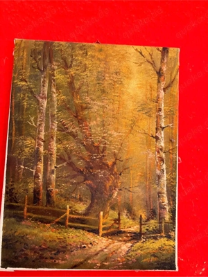 Herbstlandschaft, Ölgemälde, Öl auf Leinwand 30 cm breit, 40 lang