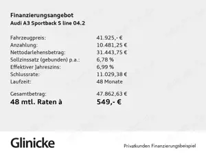 Audi A3 S line TFSI 110 kW S tronic (an 04. Bild 2