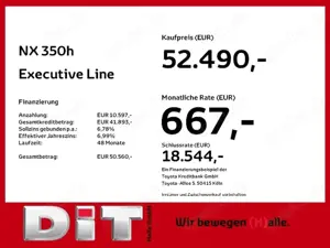 Lexus NX 350h Executive Line Klima Kamera Sitzhzg