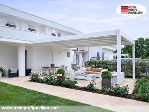 Pergola Pavillon 5x4 Terrassenüberdachung Überdachung Zelt Dach Terrassendach Restaurant Hotel PVC