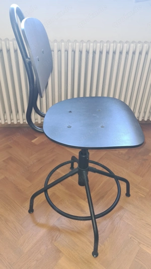 IKEA KULLABERG Drehstuhl schwarz   höhenverstellbar | ohne Rollen