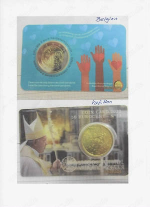 10 Coincards aus verschkiedenen Ländern