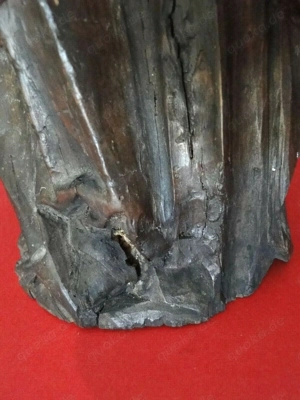 Gotische Madonna mit Kind 17.-18. Jhd Holz geschnitzt Bild 10