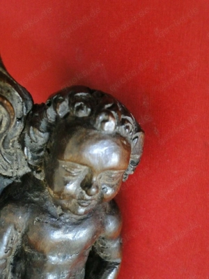 Gotische Madonna mit Kind 17.-18. Jhd Holz geschnitzt Bild 4