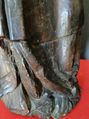 Gotische Madonna mit Kind 17.-18. Jhd Holz geschnitzt Bild 9