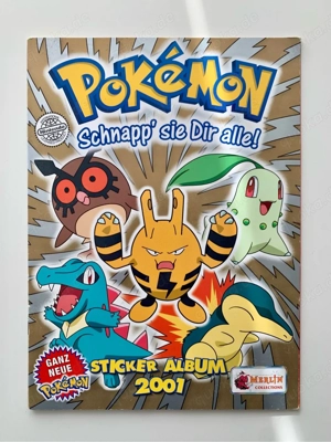 Pokemon Sticker Album Blau Serie 2 1999 Base Set Basis Set Merlin Panini Glurak Sammlung
