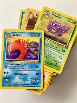 Alte Pokemon Vintage 1999 Karten Base Set Dschungel Fossil keine Holo Glitzer TCG