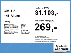 Peugeot 308 1.2 145 Allure ACC+LED+SHZ+Winterp.+2xKlima Bild 4