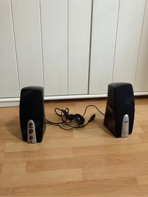 2x Lautsprecher Boxen   mit Stromkabel & Klinkenanschluss, Top Zustand