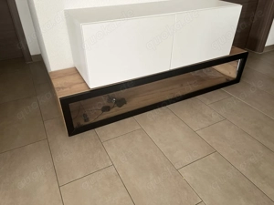 Tv Board Hängende Kommode Holz-Glasvitrine 