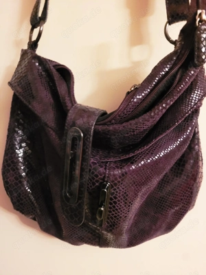 Picard Schultertasche Umhängetasche Leder dunkelila