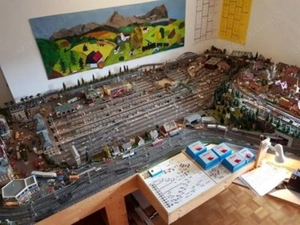 Märklin H0 Modellbahnanlage K-Gleis Komplettanlage analog sauber gebaut !!!