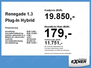 Jeep Renegade 1.3 Plug-In Hybrid LIMITED Navi, Klima, Bild 4