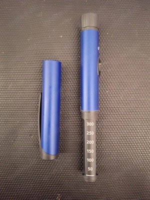 Novo Nordisk Insulinpen, blau metallic, 3ml, mit Etui. Bild 2